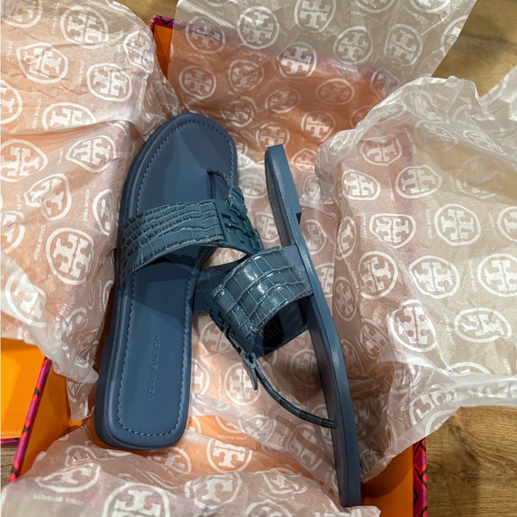 Tory Burch Denim Blue Sandal/ Flip Flop - Picture 2 of 3